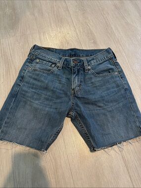 Levi's 527 Light Blue Denim Cutoff Shorts